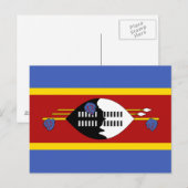 Carte Postale Drapeau d'Eswatini (Devant / Derrière)