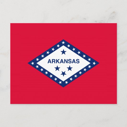 Carte Postale Drapeau d'État Arkansas (Devant)
