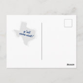 Carte Postale Drapeau d'Etat bleu Nous avons Déménagé - Dotted T (Dos)