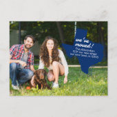 Carte Postale Drapeau d'Etat bleu Nous avons Déménagé - Dotted T (Devant)