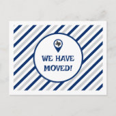 Carte Postale Drapeau d'État bleu Nous avons déplacé Déménagemen (Devant)