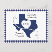 Carte Postale Drapeau d'état Bleu Texas Curling ruban Enregistre (Devant)