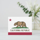 Carte Postale Drapeau d'État de Californie (Debout devant)