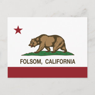 Carte Postale Drapeau d'État de Californie Folsom