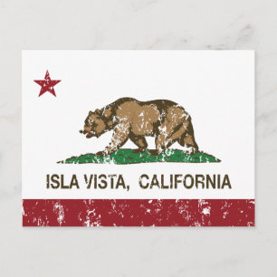 Carte Postale Drapeau d'État de Californie Isla Vista