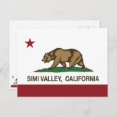 Carte Postale Drapeau d'État de Californie Simi Valley (Devant / Derrière)