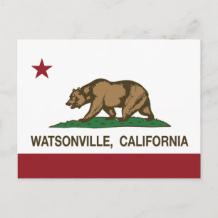 Carte Postale Drapeau d'État de Californie Watsonville