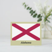 Carte Postale Drapeau d'État de l'Alabama (Debout devant)