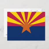 Carte Postale Drapeau d'État de l'Arizona (Devant / Derrière)