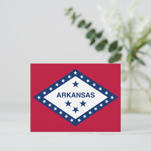 Carte Postale Drapeau d'État de l'Arkansas (Debout devant)