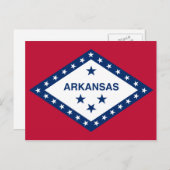 Carte Postale Drapeau d'État de l'Arkansas (Devant / Derrière)