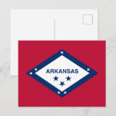 Carte Postale Drapeau d'État de l'Arkansas (Devant / Derrière)