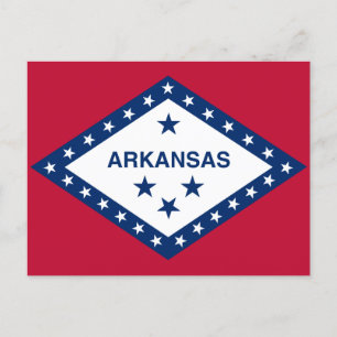 Carte Postale Drapeau d'État de l'Arkansas