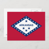 Carte Postale Drapeau d'État de l'Arkansas (Devant / Derrière)