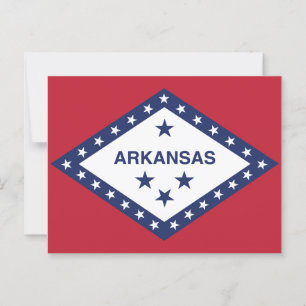 Carte Postale Drapeau d'Etat de l'Arkansas Diamant & Etoiles