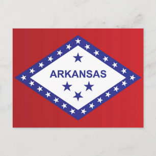 Carte Postale Drapeau d'État de l'Arkansas, États-Unis
