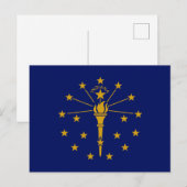 Carte Postale Drapeau d'État de l'Indiana (Devant / Derrière)