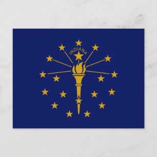Carte Postale Drapeau d'État de l'Indiana