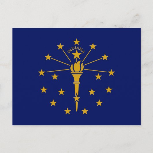 Carte Postale Drapeau d'État de l'Indiana (Devant)