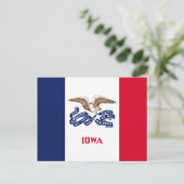 Carte Postale Drapeau d'État de l'Iowa (Debout devant)