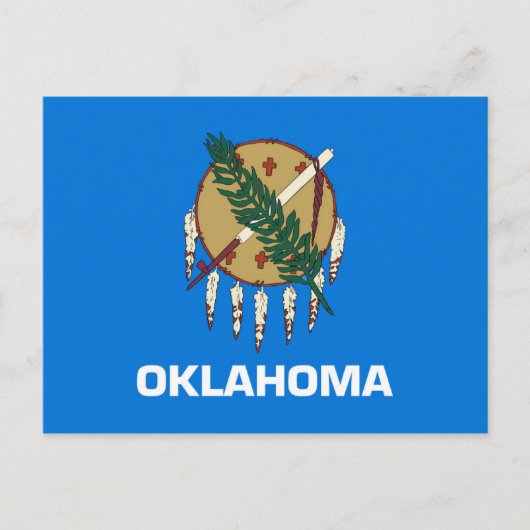 Carte Postale Drapeau d'État de l'Oklahoma, États-Unis (Devant)
