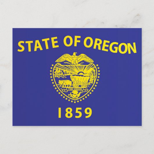 Carte Postale Drapeau d'État de l'Oregon, États-Unis (Devant)