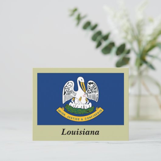 Carte Postale Drapeau d'État de Louisiane (Debout devant)