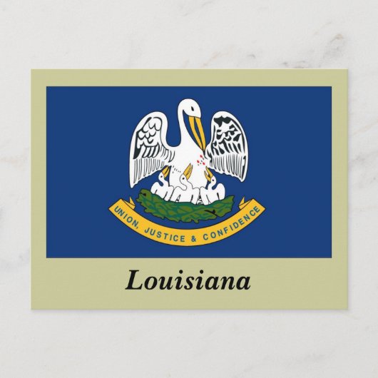 Carte Postale Drapeau d'État de Louisiane (Devant)