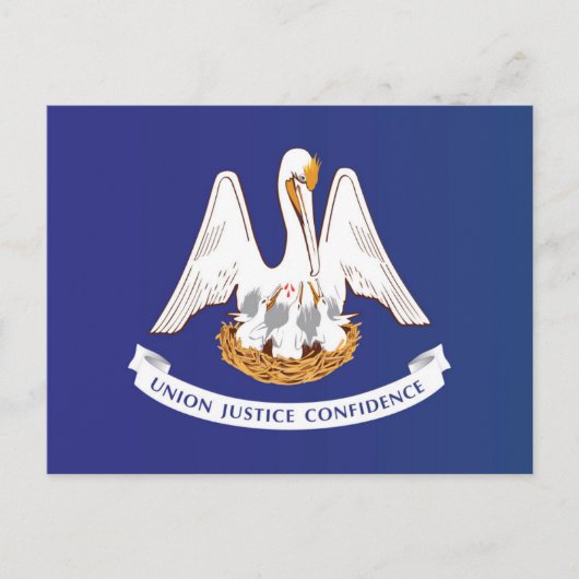 Carte Postale Drapeau d'État de Louisiane, États-Unis (Devant)