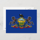 Carte Postale Drapeau d'État de Pennsylvanie (Devant / Derrière)