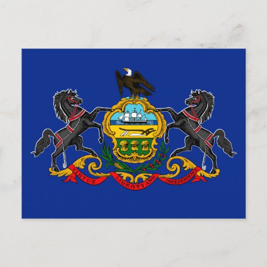 Carte Postale Drapeau d'État de Pennsylvanie (Devant)