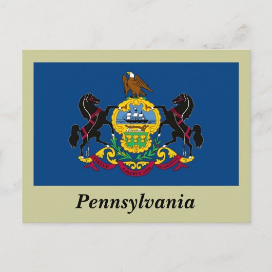 Carte Postale Drapeau d'État de Pennsylvanie (Devant)