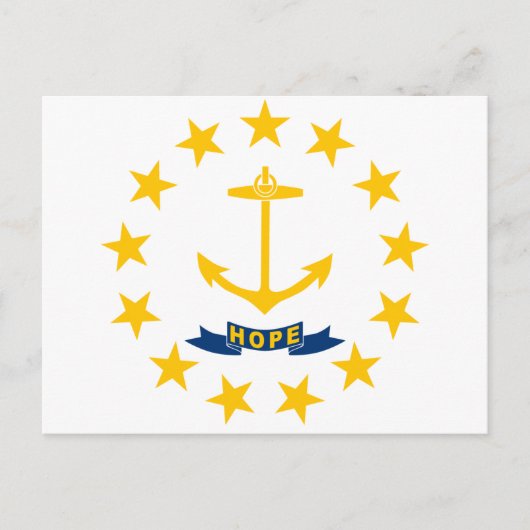 Carte Postale Drapeau d'État de Rhode Island (Devant)