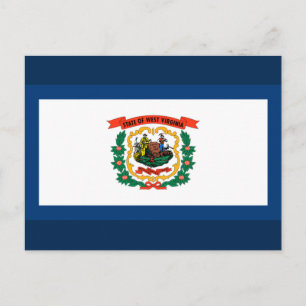 Carte Postale Drapeau d'État de Virginie-Occidentale
