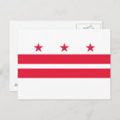Carte Postale Drapeau d'État de Washington DC (Devant / Derrière)