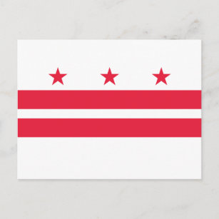 Carte Postale Drapeau d'État de Washington DC