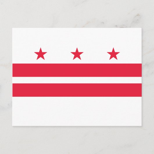 Carte Postale Drapeau d'État de Washington DC (Devant)