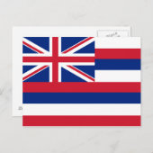 Carte Postale Drapeau d'État d'Hawaii (Devant / Derrière)