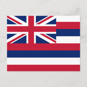 Carte Postale Drapeau d'État d'Hawaii