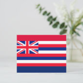 Carte Postale Drapeau d'État d'Hawaii (Debout devant)