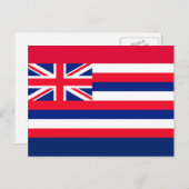 Carte Postale Drapeau d'État d'Hawaii (Devant / Derrière)