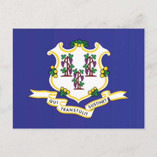 Carte Postale Drapeau d'État du Connecticut, États-Unis (Devant)