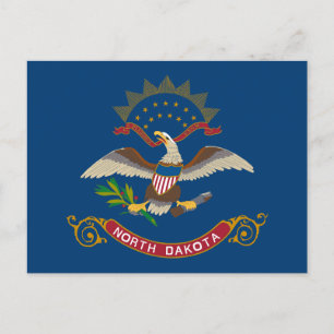 Carte Postale Drapeau d'État du Dakota du Nord