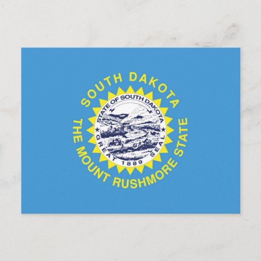 Carte Postale Drapeau d'Etat du Dakota du Sud, États-Unis (Devant)