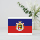 Carte Postale Drapeau d'État du Liechtenstein (Debout devant)