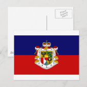 Carte Postale Drapeau d'État du Liechtenstein (Devant / Derrière)