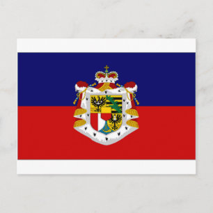 Carte Postale Drapeau d'État du Liechtenstein