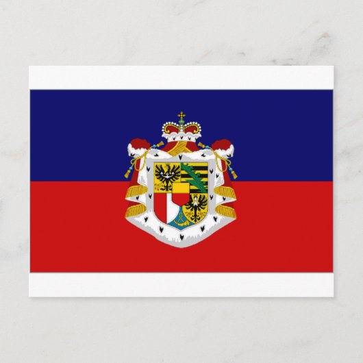 Carte Postale Drapeau d'État du Liechtenstein (Devant)
