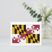 Carte Postale Drapeau d'état du Maryland (Debout devant)