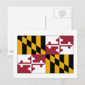 Carte Postale Drapeau d'état du Maryland (Devant / Derrière)